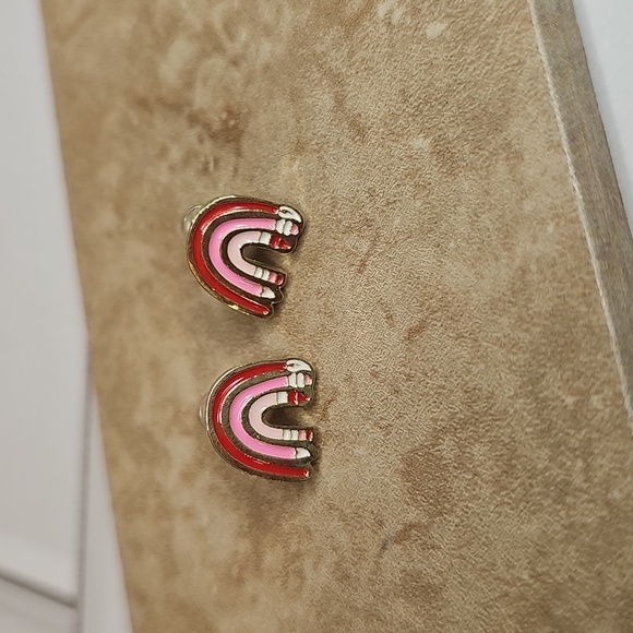 Teacher Theme Rainbow Stud Earrings - Picture 1 of 2